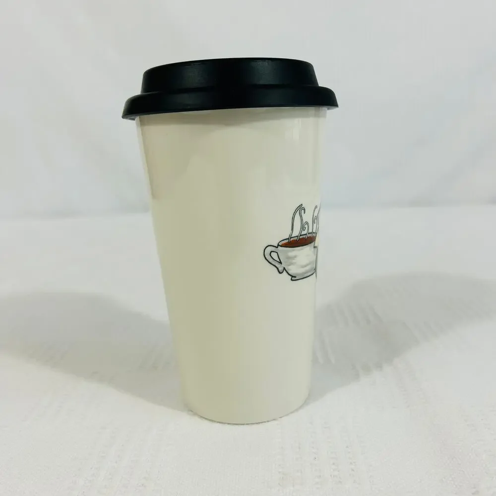 Pottery Barn Friends TV Show Central Perk Travel Coffee or Tea Mug with Lid